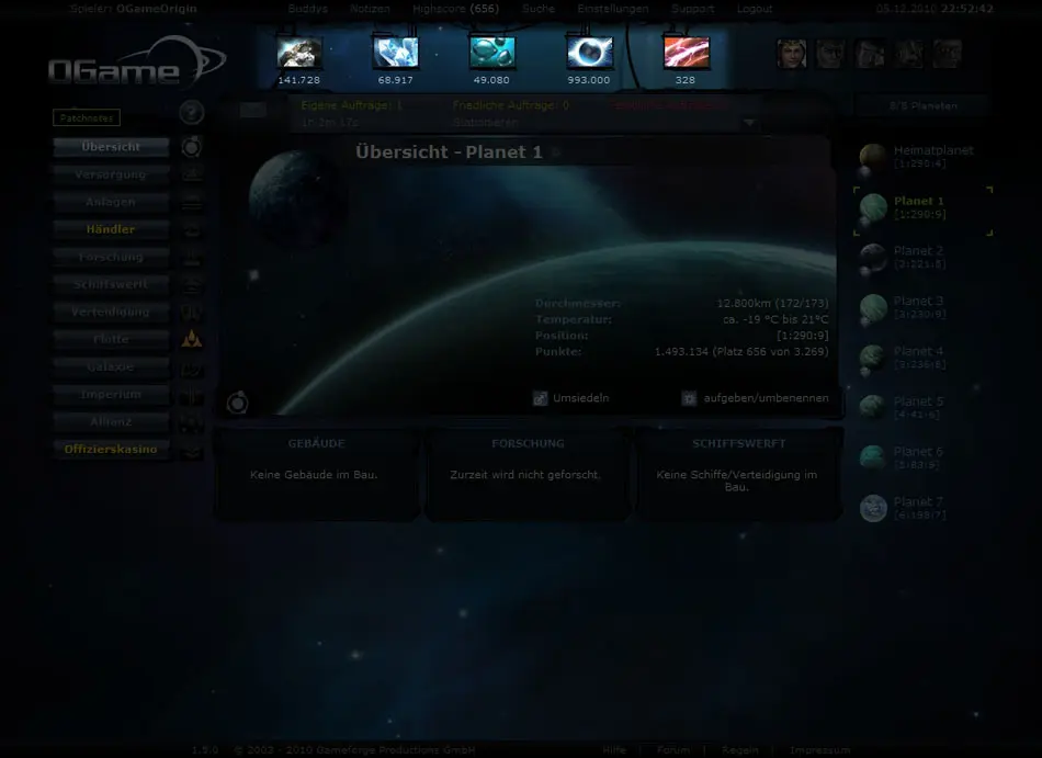 caracteristicas universo mensa ogame - A quién pertenece Ogame