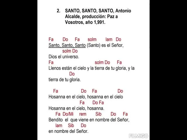santo santo santo es el señor del universo - Como Dios es santo