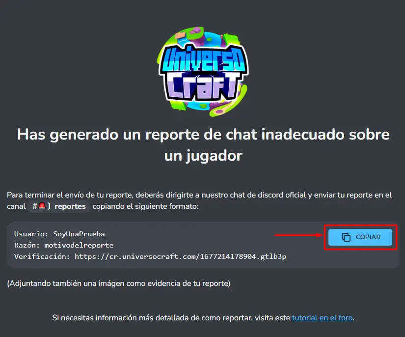 como banear a alguien en universo craft - Cómo reportar a una persona en Universocraft