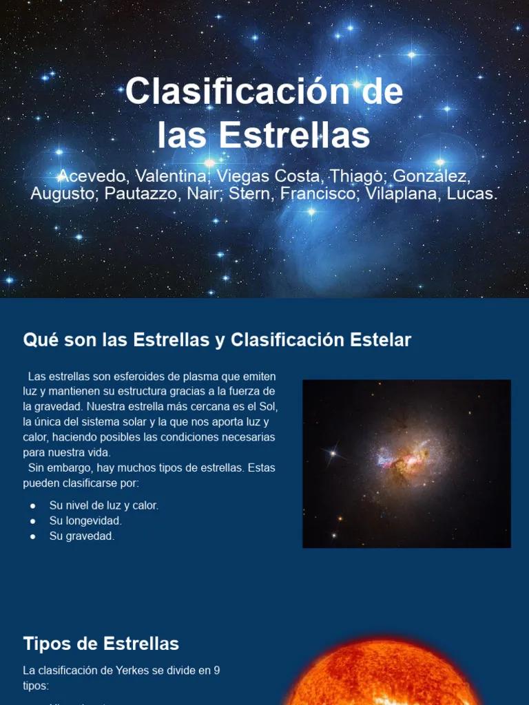 clasificamos estrellas universo - Cómo se clasifica nuestra estrella