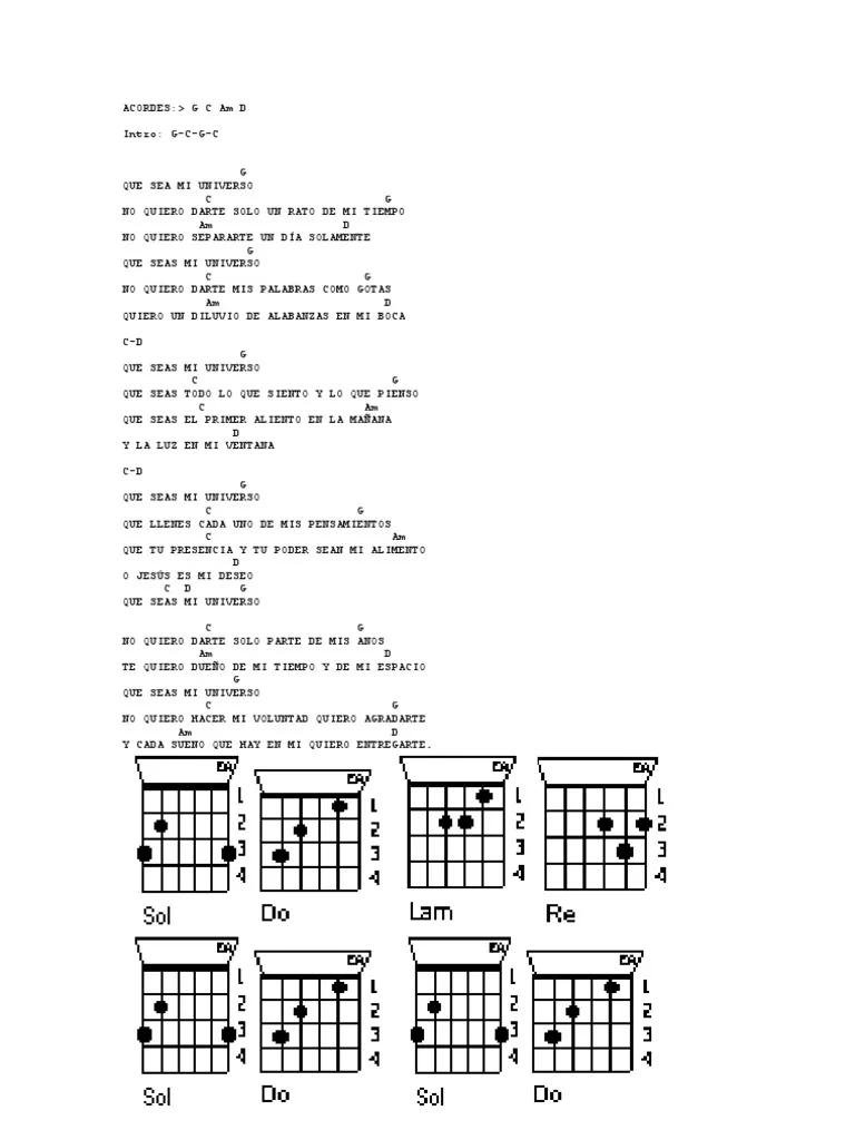 hacer nuestro el universo acordes - Cómo se hace el acordé de mí