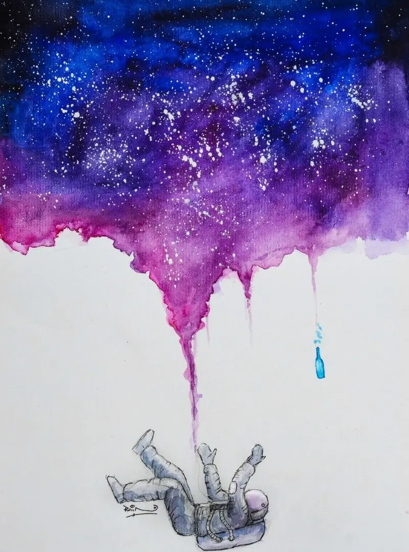 dibujos con acuarelas universo - Cómo se llama la técnica de dibujo con acuarelas