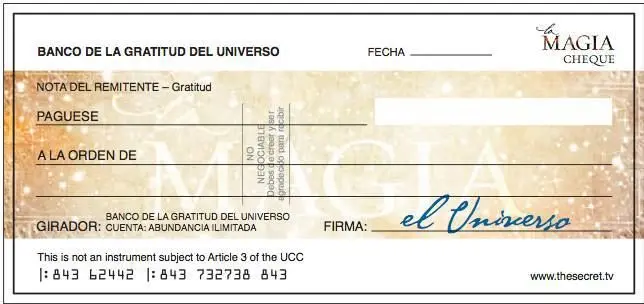 cuando hacer un talon al banco del universo - Cuándo hacer el cheque de la abundancia 2024