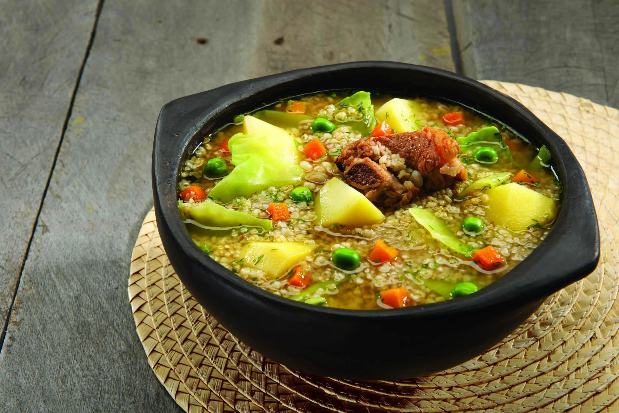 caldo de arroz de cebada el universo - Cuántas calorías tiene un plato de sopa de arroz de cebada