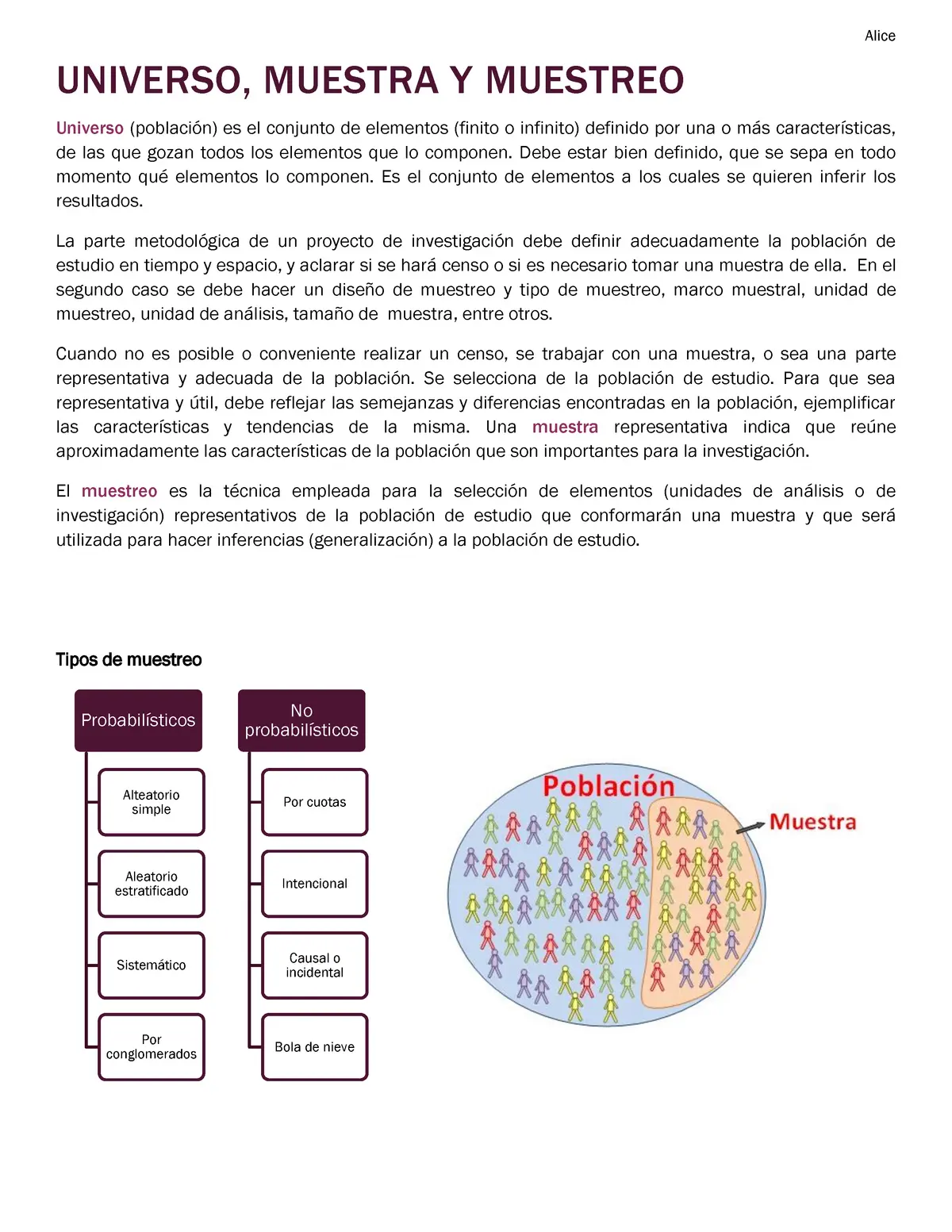 universo objeto de estudio - Qué es el universo objetivo de estudio