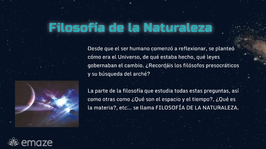 concepto del universo de la filosofía contemporánea - Que explica la filosofía contemporánea