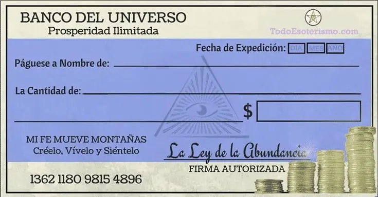 cheque universo abundancia - Qué se hace con el cheque de la abundancia