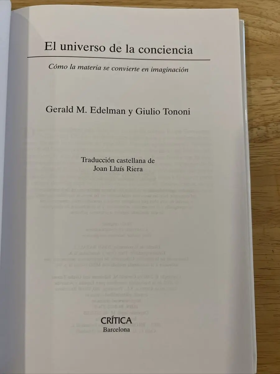 el universo de la conciencia libro - Quién es el autor de la teoría de la conciencia